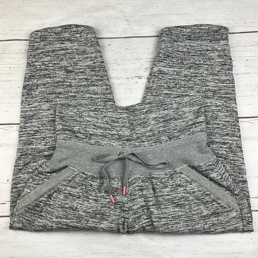 Athleta Chillax Foldover Capri Heather Grey Lounge Activewear Pants